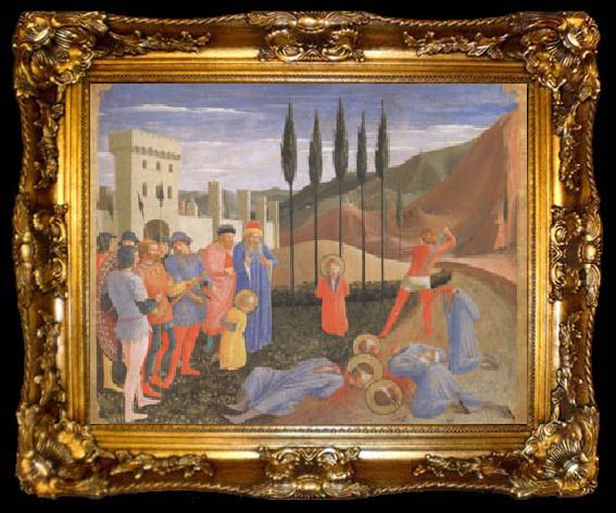 framed  Fra Angelico The Martyrdom of Saints Cosmas and Damian (mk05), ta009-2
